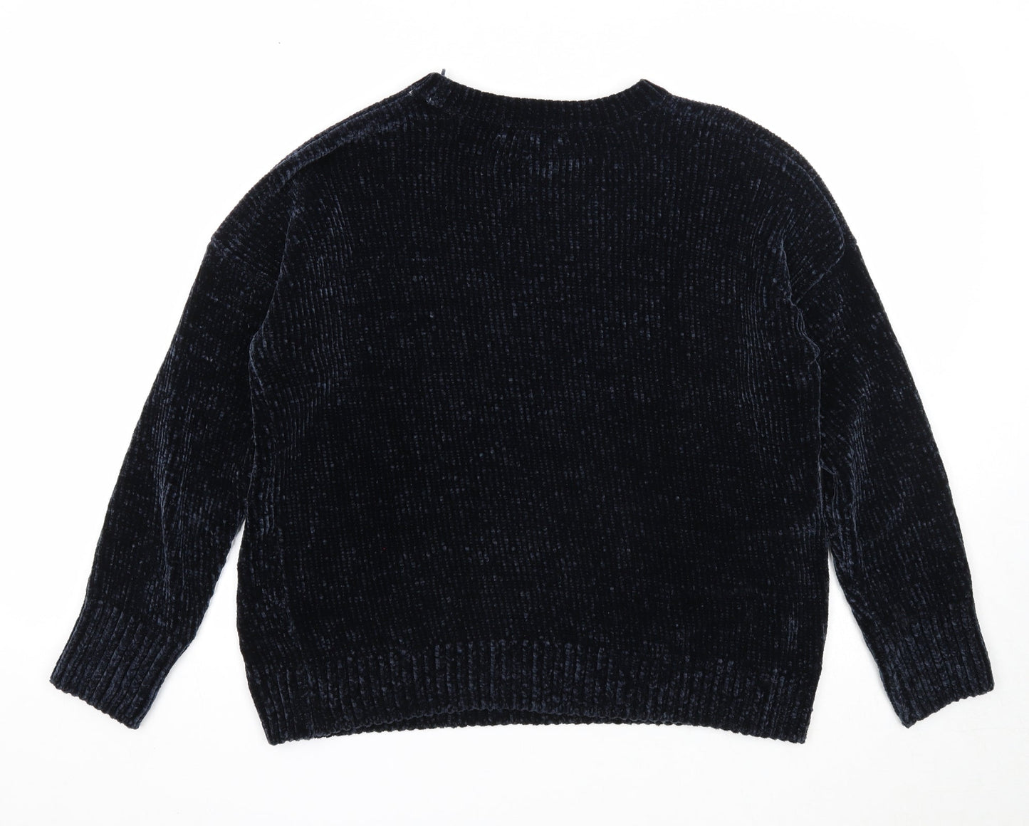 Primark Womens Blue Round Neck Polyester Pullover Jumper Size 10