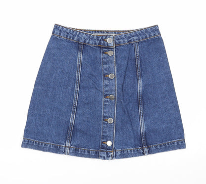 Womens UK Size 26 in Topshop A-Line Denim Skirt