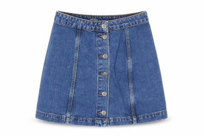 Womens UK Size 26 in Topshop A-Line Denim Skirt