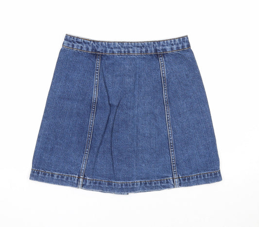 Womens UK Size 26 in Topshop A-Line Denim Skirt