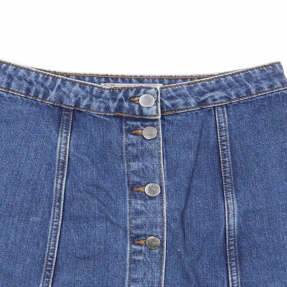 Womens UK Size 26 in Topshop A-Line Denim Skirt