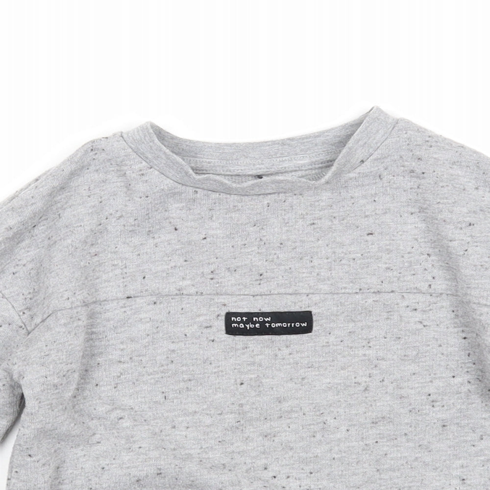 George Boys Grey Polyester Pullover Sweatshirt Size 2-3 Years Pullover