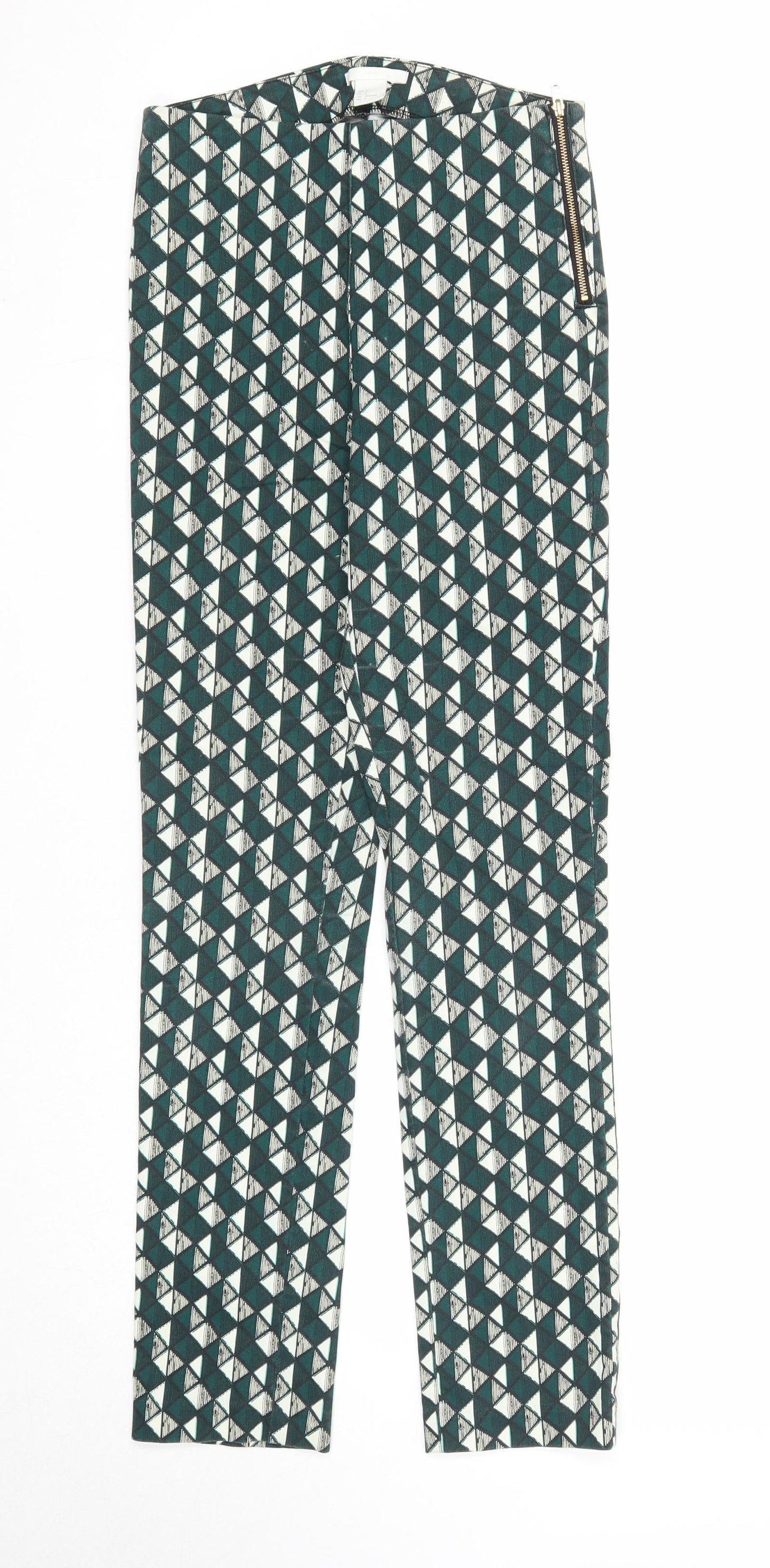 Womens UK Size 6 H&M Regular Fit  Green Trousers