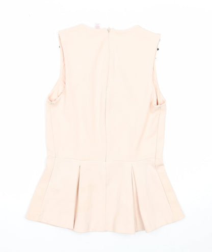 Womens UK Size 10 Lipsy Pink Basic Blouse