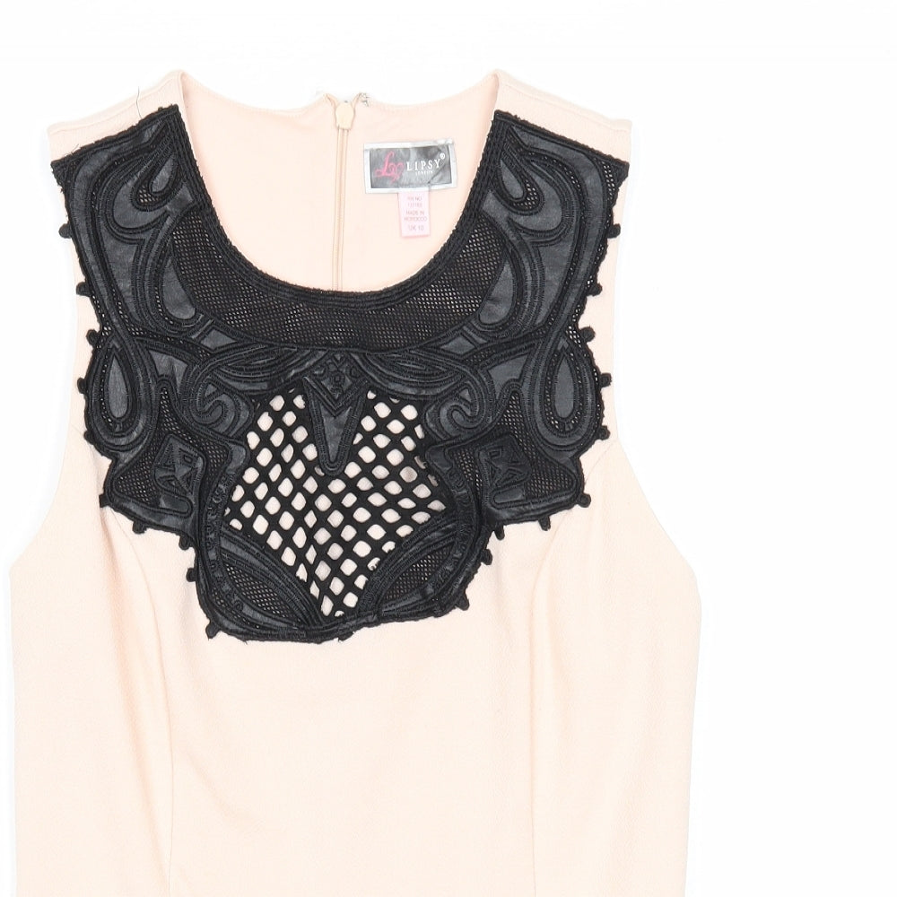 Womens UK Size 10 Lipsy Pink Basic Blouse