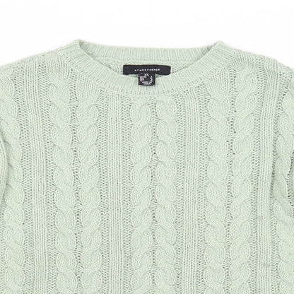 Womens UK Size 4 Atmosphere Green Pullover Jumper