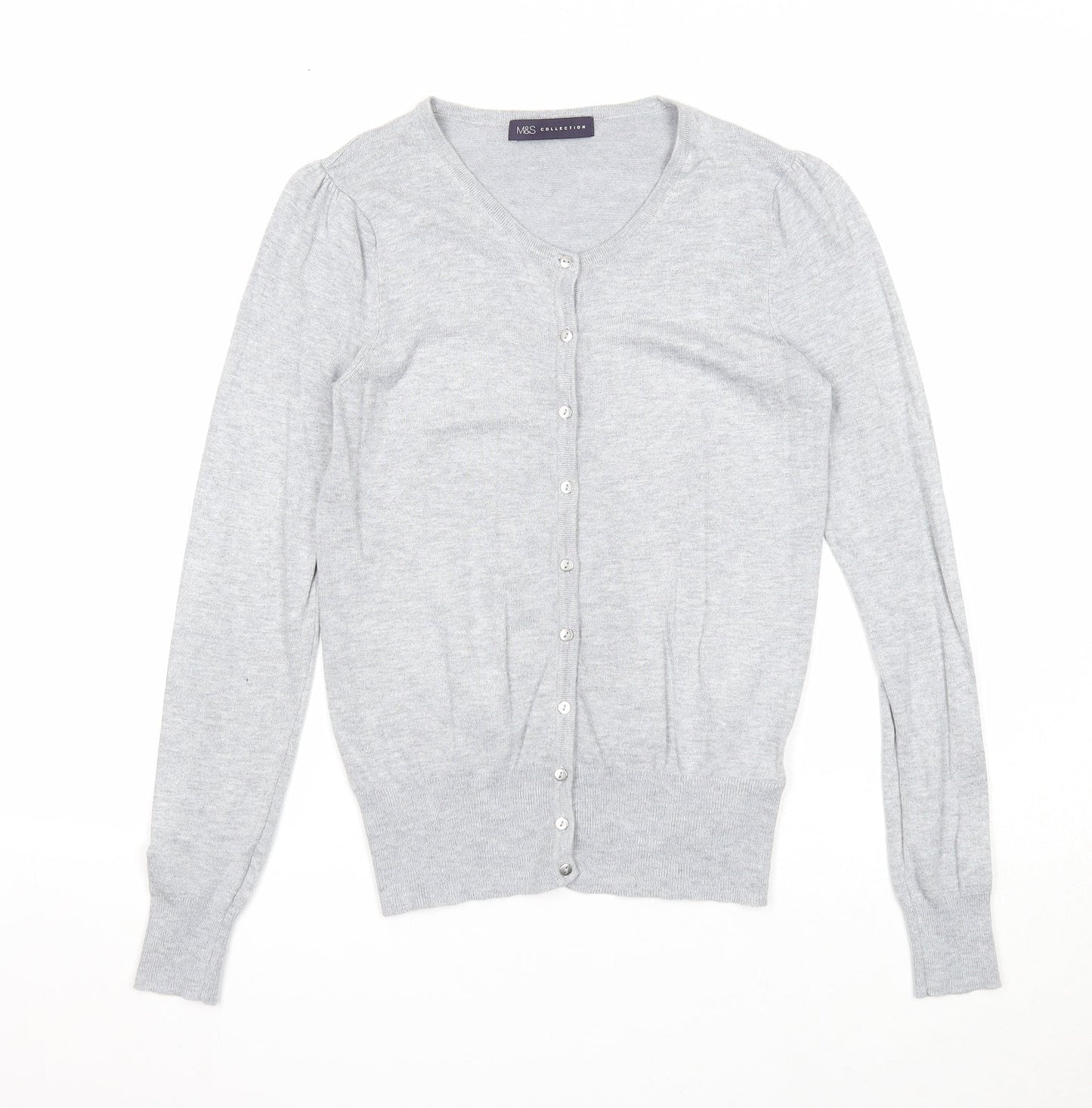 Womens UK Size 6 Marks and Spencer Grey Cardigan Jumper