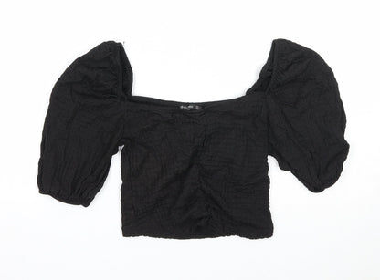 Womens UK Size L Stradivarius Black Basic Tank