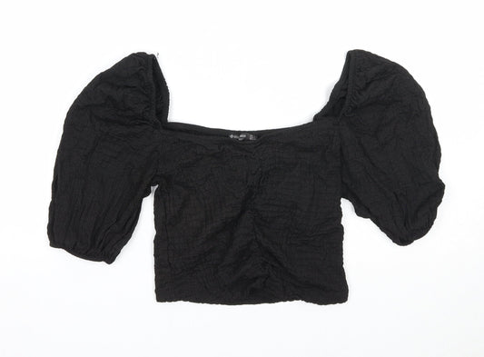 Womens UK Size L Stradivarius Black Basic Tank