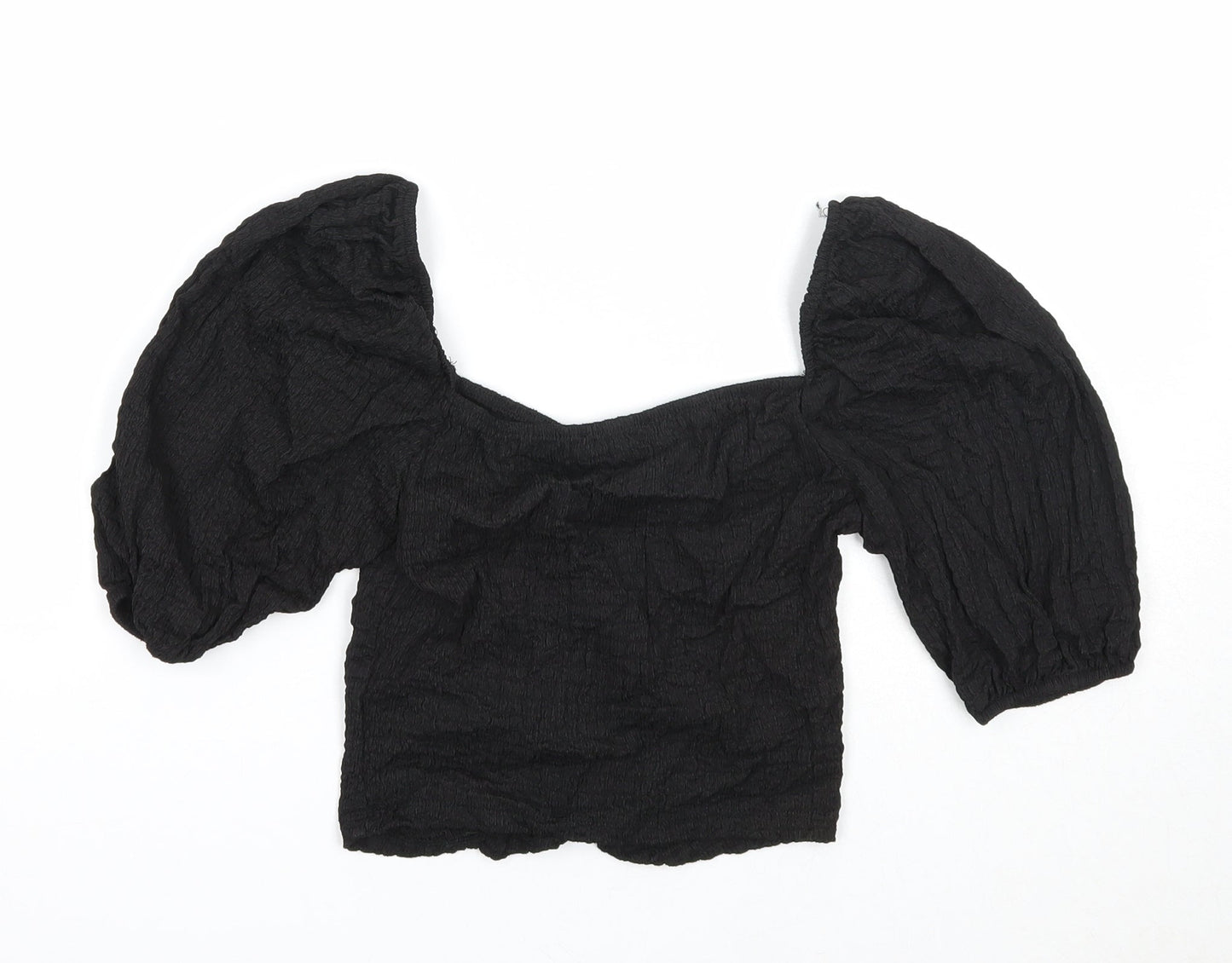 Womens UK Size L Stradivarius Black Basic Tank