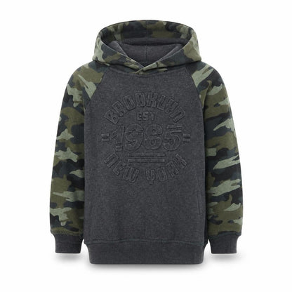 Preworn Boys Multicoloured Camouflage Cotton Pullover Hoodie Size 5 Years Pullover