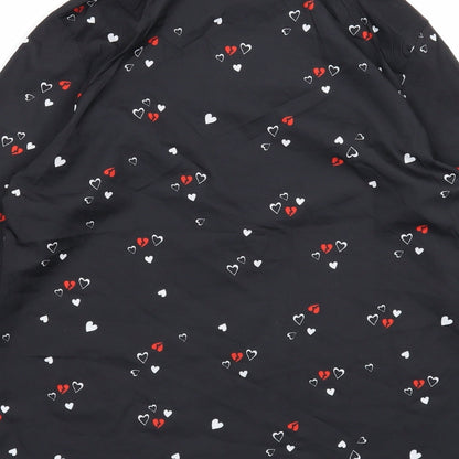Womens UK Size M By Clara Black Basic Button-Up