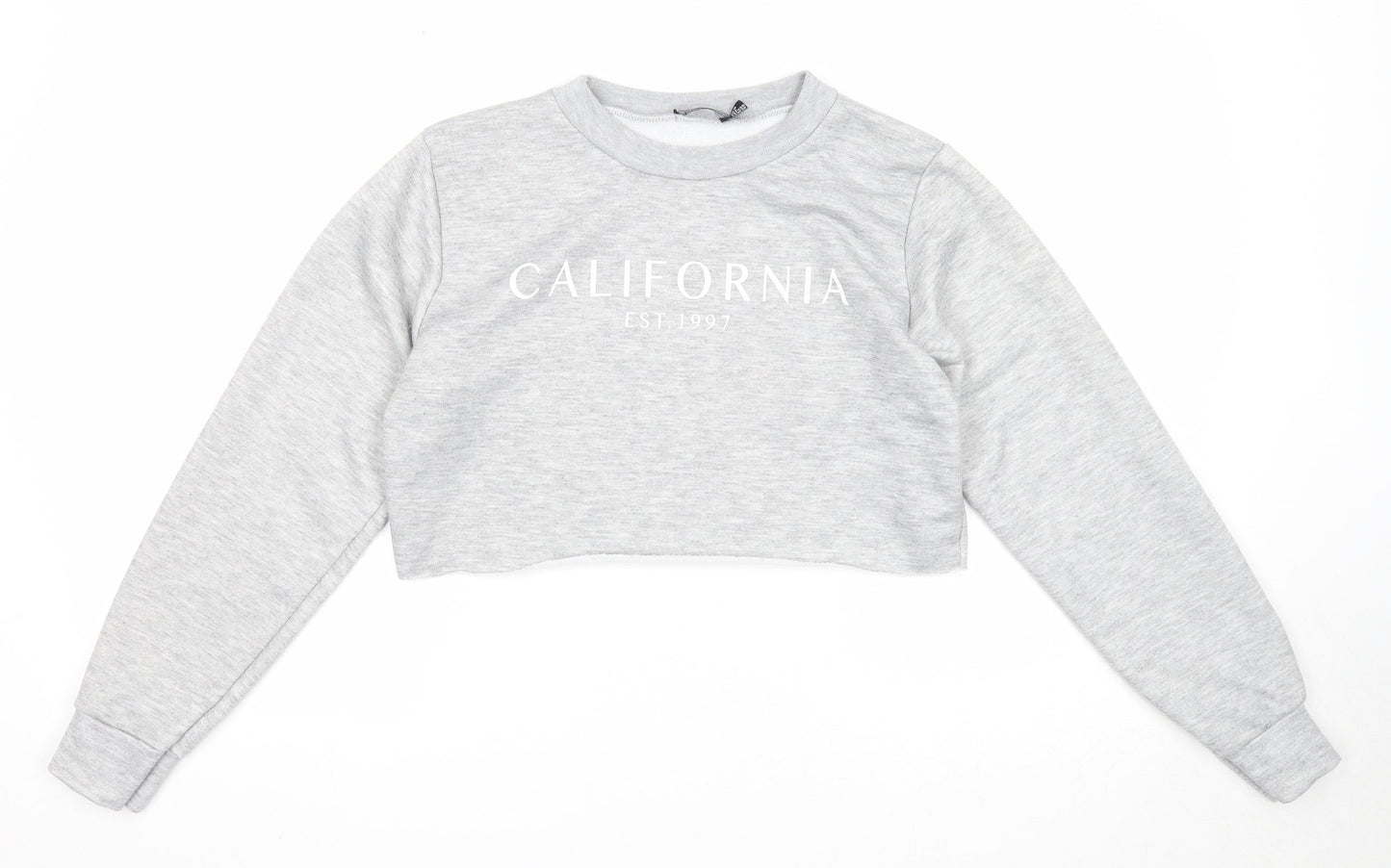 Boohoo Womens Grey Polyester Pullover Sweatshirt Size 10 Pullover - California