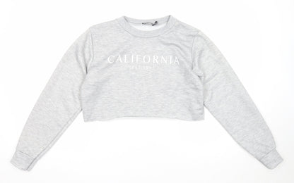 Boohoo Womens Grey Polyester Pullover Sweatshirt Size 10 Pullover - California
