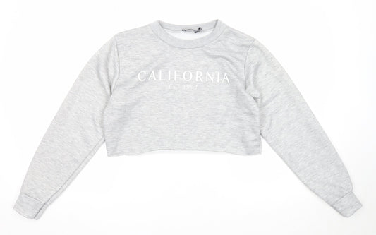 Boohoo Womens Grey Polyester Pullover Sweatshirt Size 10 Pullover - California