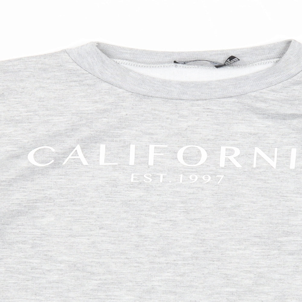 Boohoo Womens Grey Polyester Pullover Sweatshirt Size 10 Pullover - California