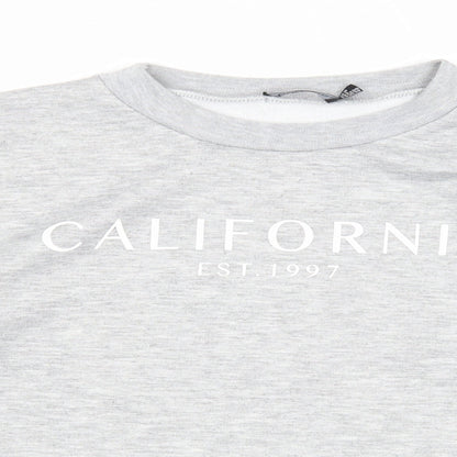 Boohoo Womens Grey Polyester Pullover Sweatshirt Size 10 Pullover - California