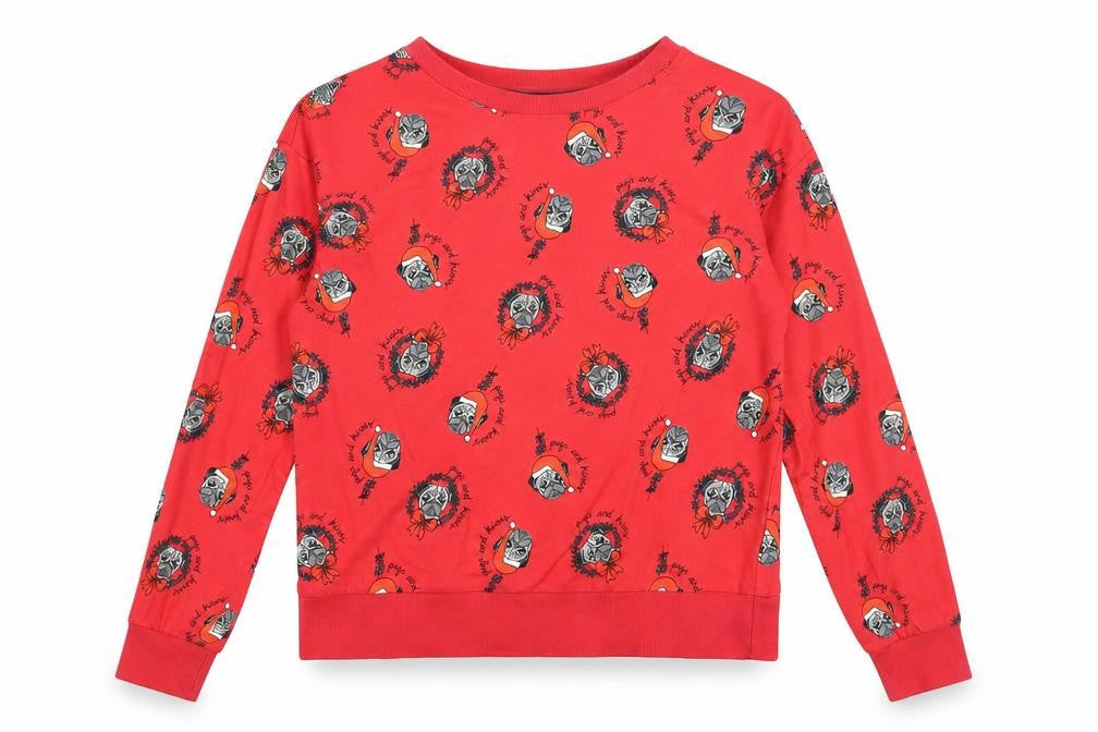 Womens UK Size S Divided Red Pullover Sweatshirt