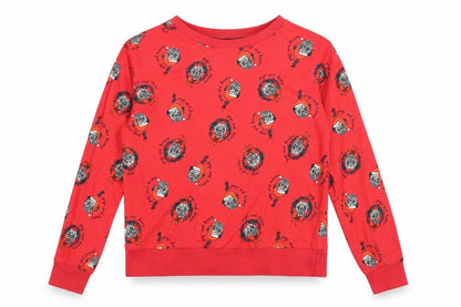 Womens UK Size S Divided Red Pullover Sweatshirt