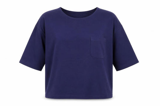 Womens UK Size S Preworn Blue Basic T-Shirt