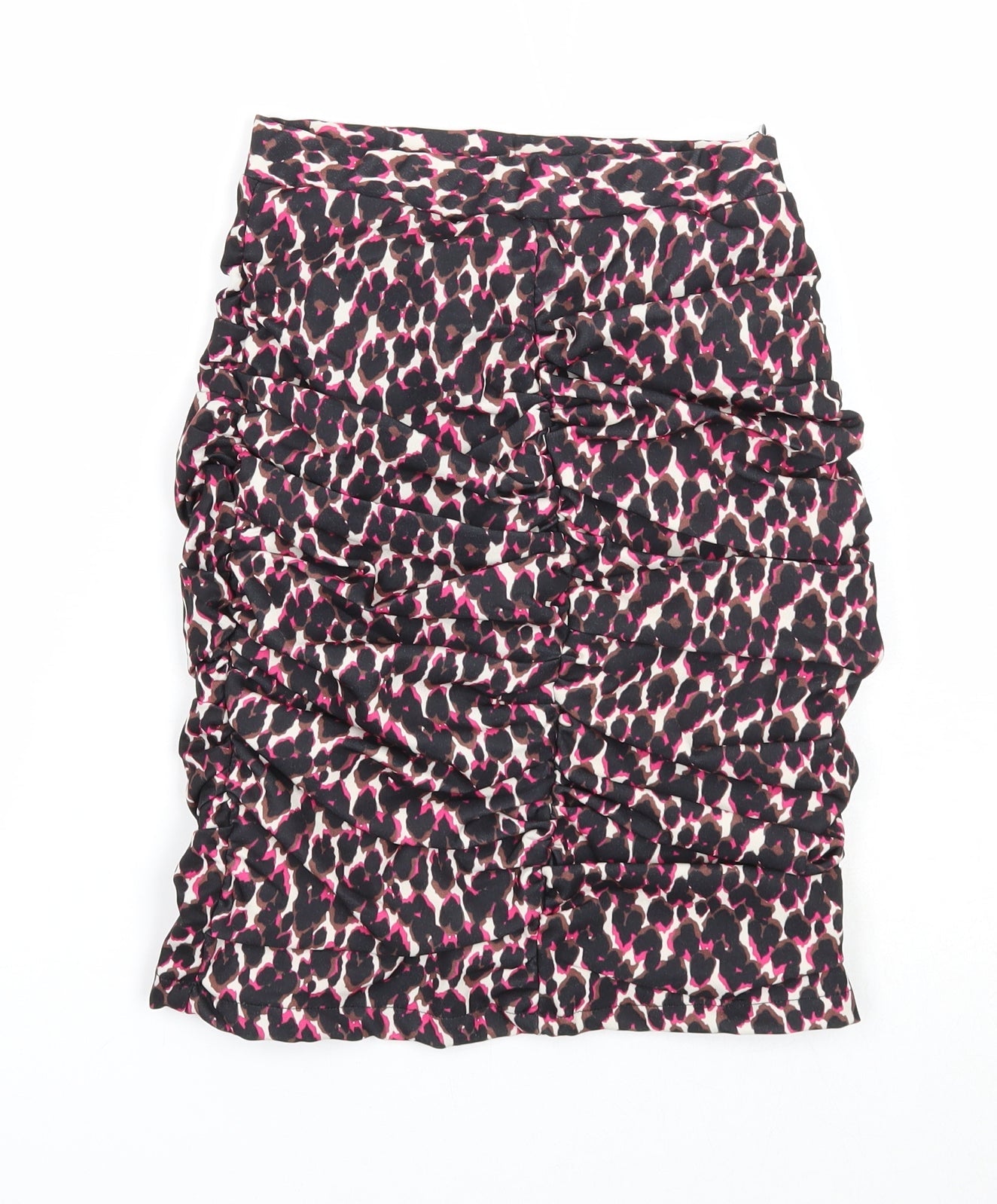 Actuel Womens Multicoloured Animal Print Polyester Bandage Skirt Size 8 Zip - Leopard Pattern Size 21 inch waist