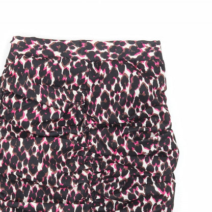 Actuel Womens Multicoloured Animal Print Polyester Bandage Skirt Size 8 Zip - Leopard Pattern Size 21 inch waist