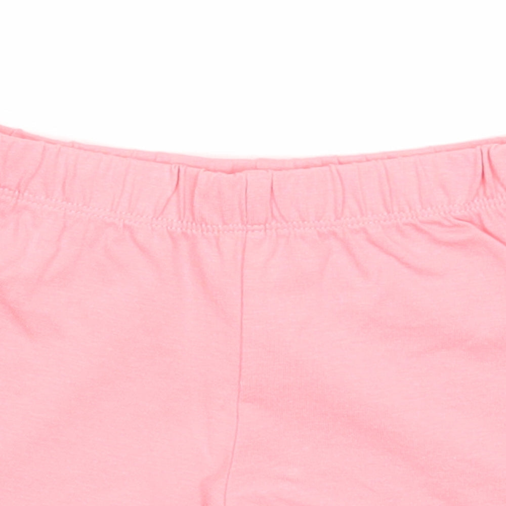 Care Bears Girls Pink Cotton Cropped Trousers Size 9 Months Pullover - Shorts