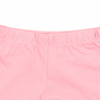 Care Bears Girls Pink Cotton Cropped Trousers Size 9 Months Pullover - Shorts