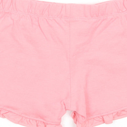 Care Bears Girls Pink Cotton Cropped Trousers Size 9 Months Pullover - Shorts