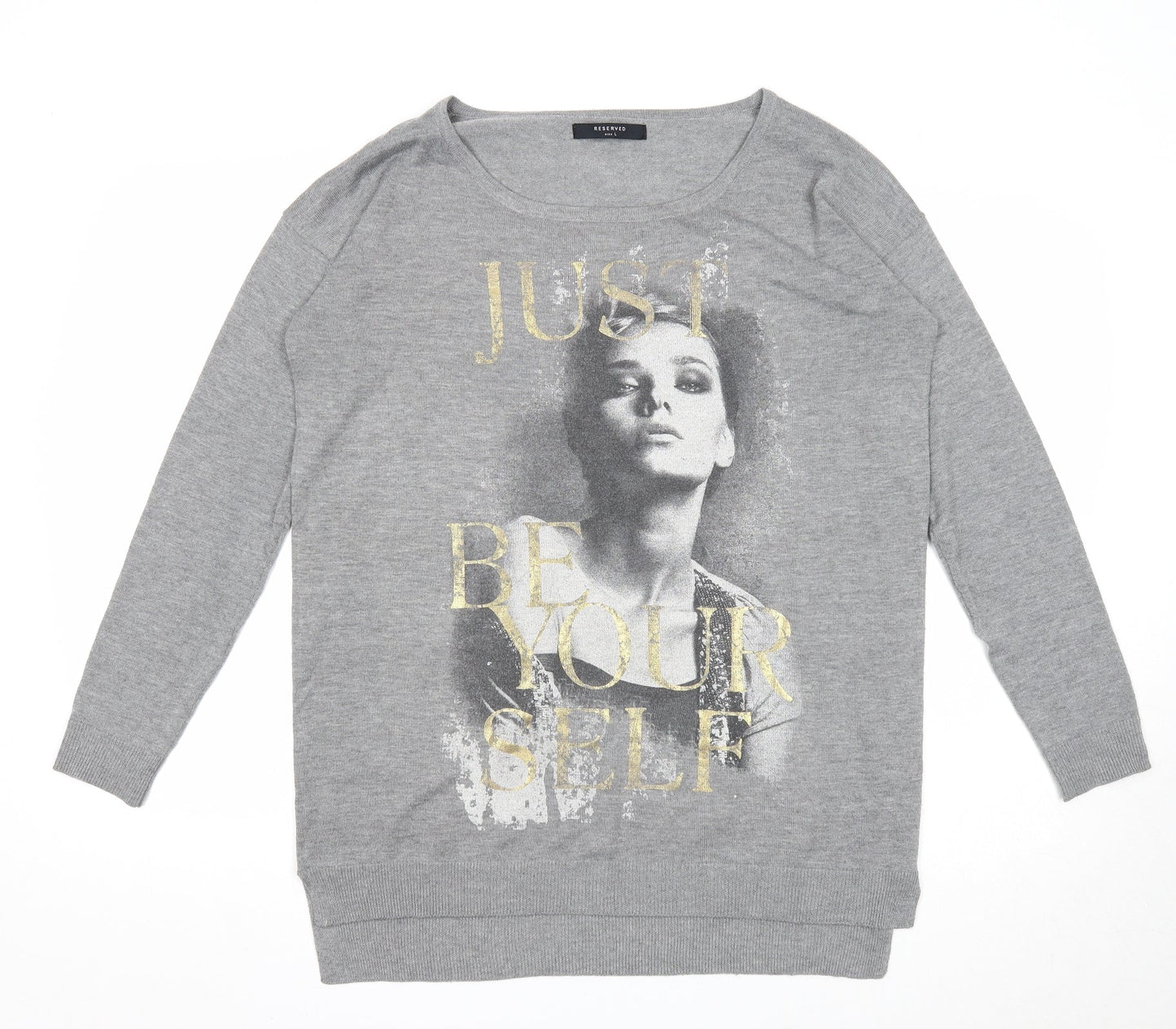 Womens UK Size L RESERVED Grey Pullover Jumper