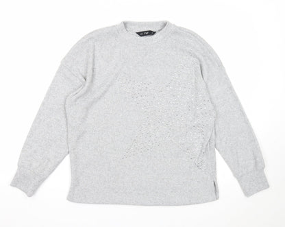 Womens UK Size 10 F&F Grey Pullover Jumper