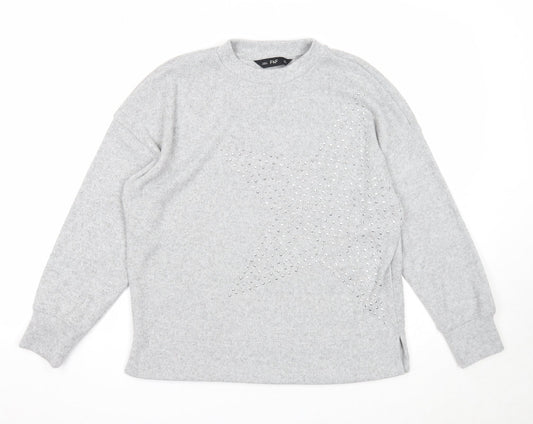 Womens UK Size 10 F&F Grey Pullover Jumper