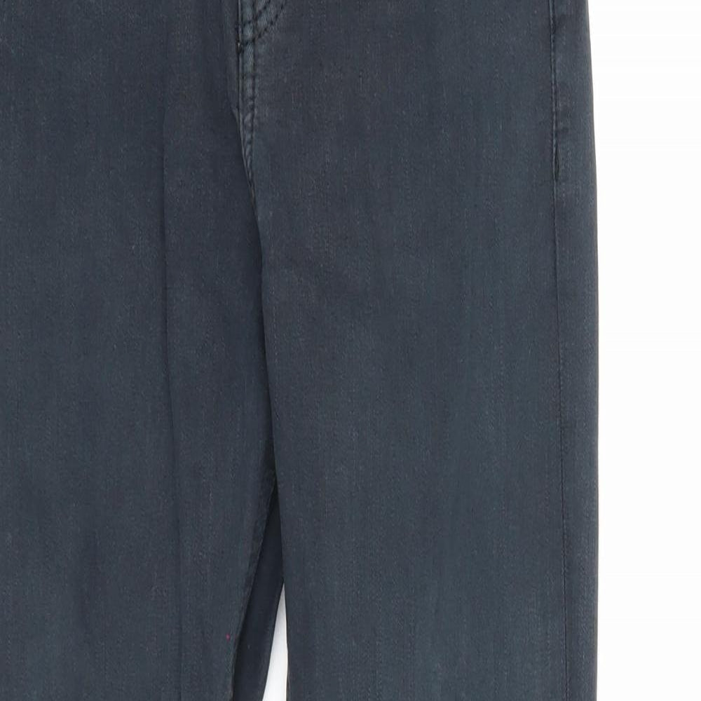 Topshop Womens Blue Cotton Skinny Jeans Size 28 in L32 in Regular Zip