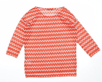 Womens UK Size 8 NEXT Orange Pullover Jumper