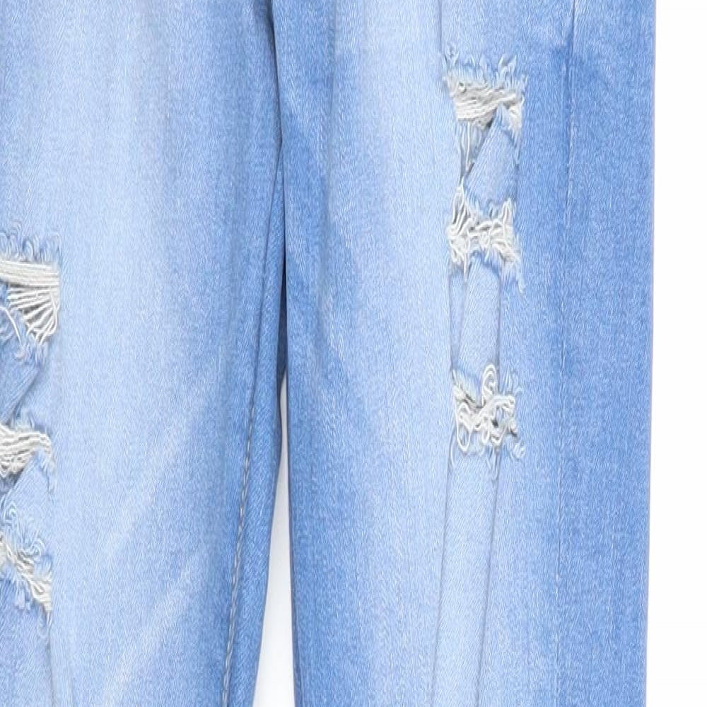 Denim & Co. Womens Blue Cotton Skinny Jeans Size 6 Regular Zip