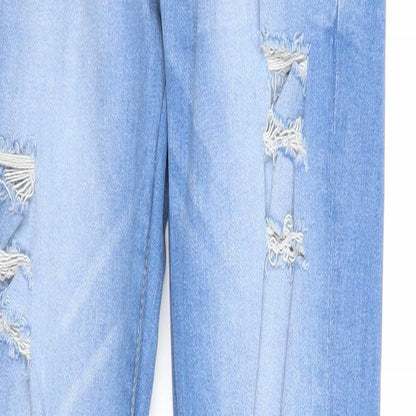 Denim & Co. Womens Blue Cotton Skinny Jeans Size 6 Regular Zip