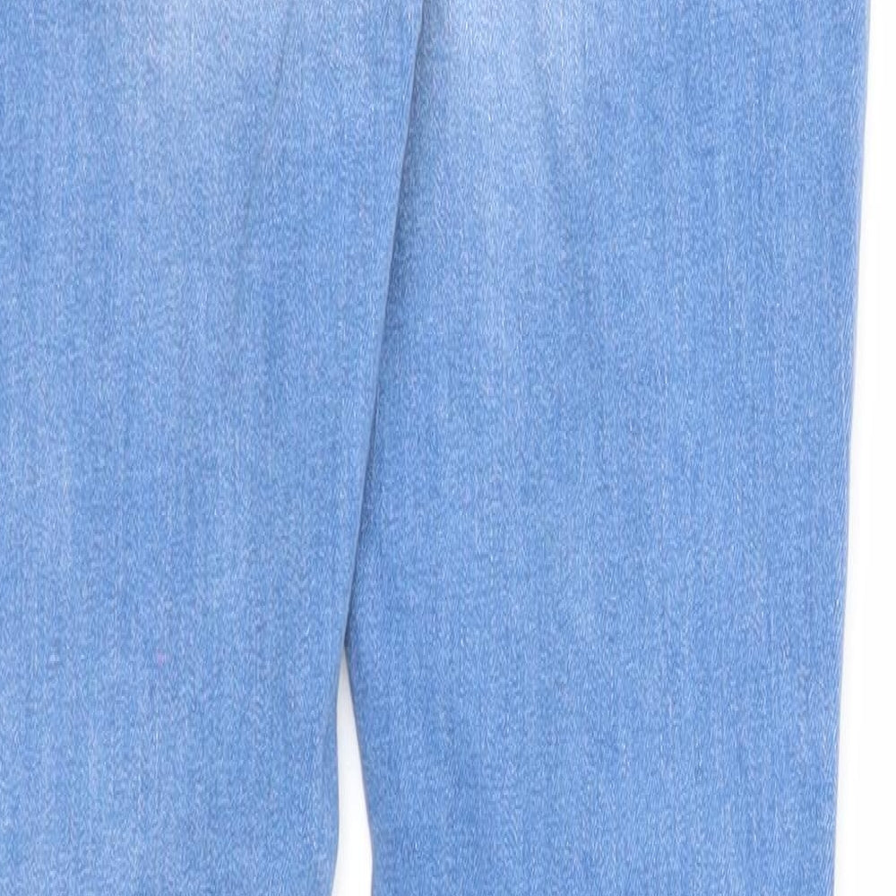 Denim & Co. Womens Blue Cotton Skinny Jeans Size 6 Regular Zip