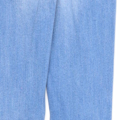 Denim & Co. Womens Blue Cotton Skinny Jeans Size 6 Regular Zip