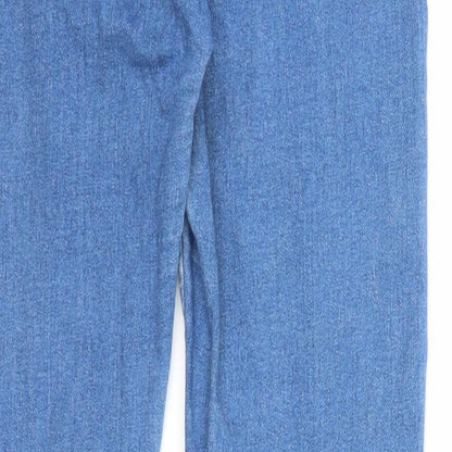 Denim & Co. Womens Blue Cotton Skinny Jeans Size 12 Regular Zip