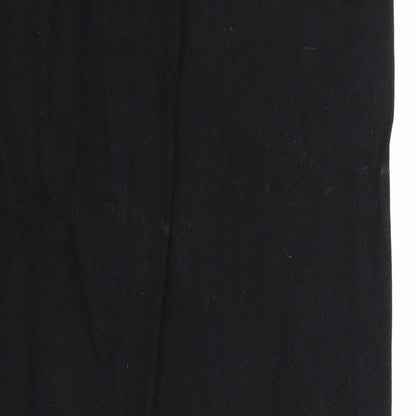 I SAW IT FIRST Womens Black Cotton Straight Jeans Size 6 Regular Zip