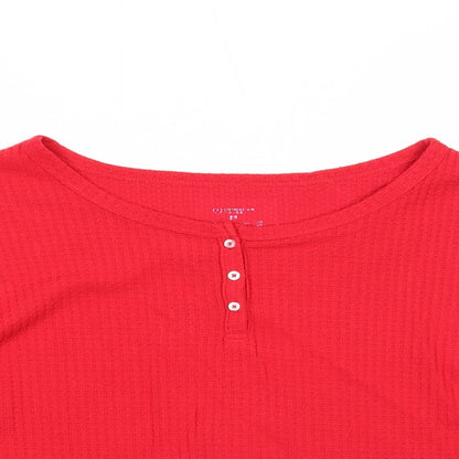 Primark Womens Red Boat Neck Polyester Pullover Jumper Size 12