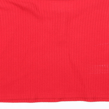 Primark Womens Red Boat Neck Polyester Pullover Jumper Size 12