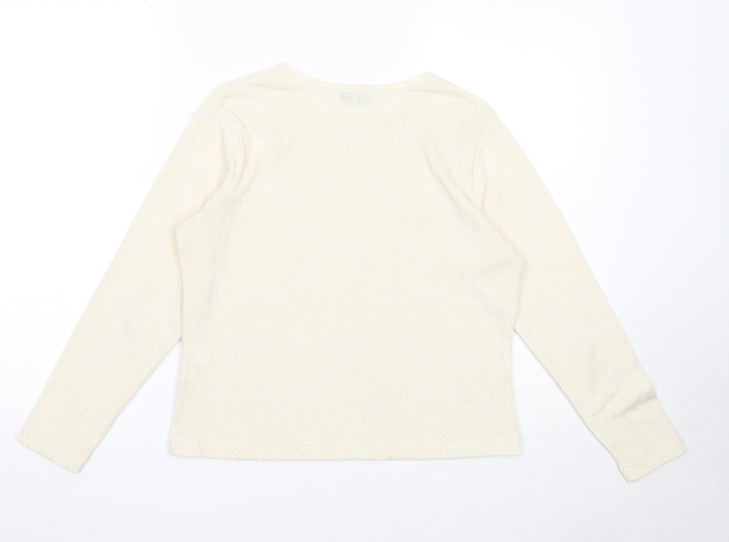 Womens UK Size 12 Emreco White Pullover Jumper