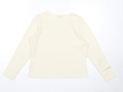 Womens UK Size 12 Emreco White Pullover Jumper