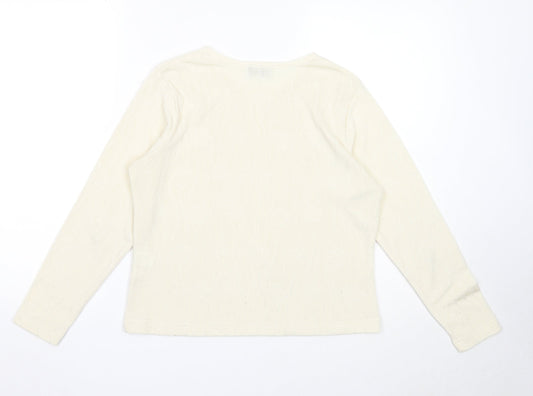 Womens UK Size 12 Emreco White Pullover Jumper