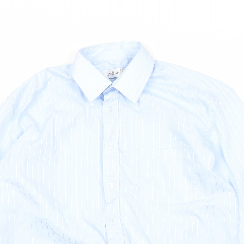 Mens UK Size 15 Littlewoods Blue  Button-Up Long Sleeve Casual Shirt