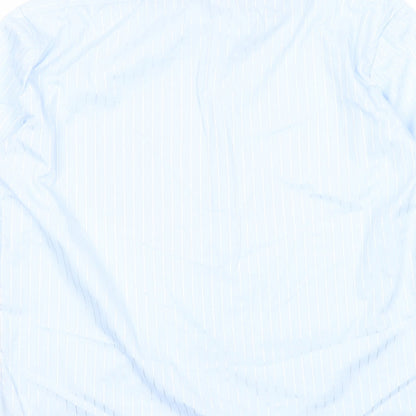 Mens UK Size 15 Littlewoods Blue  Button-Up Long Sleeve Casual Shirt