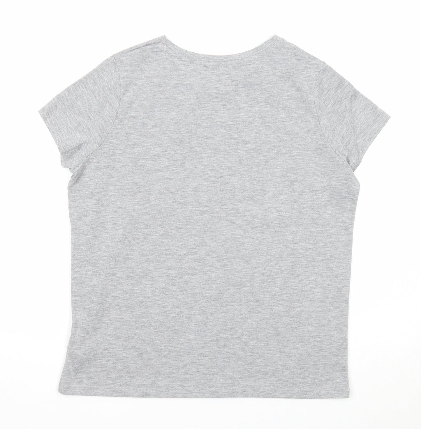 Miss Selfridge Womens Grey Polyester Basic T-Shirt Size 8 Round Neck - Mon Amie