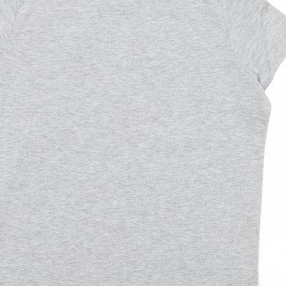 Miss Selfridge Womens Grey Polyester Basic T-Shirt Size 8 Round Neck - Mon Amie