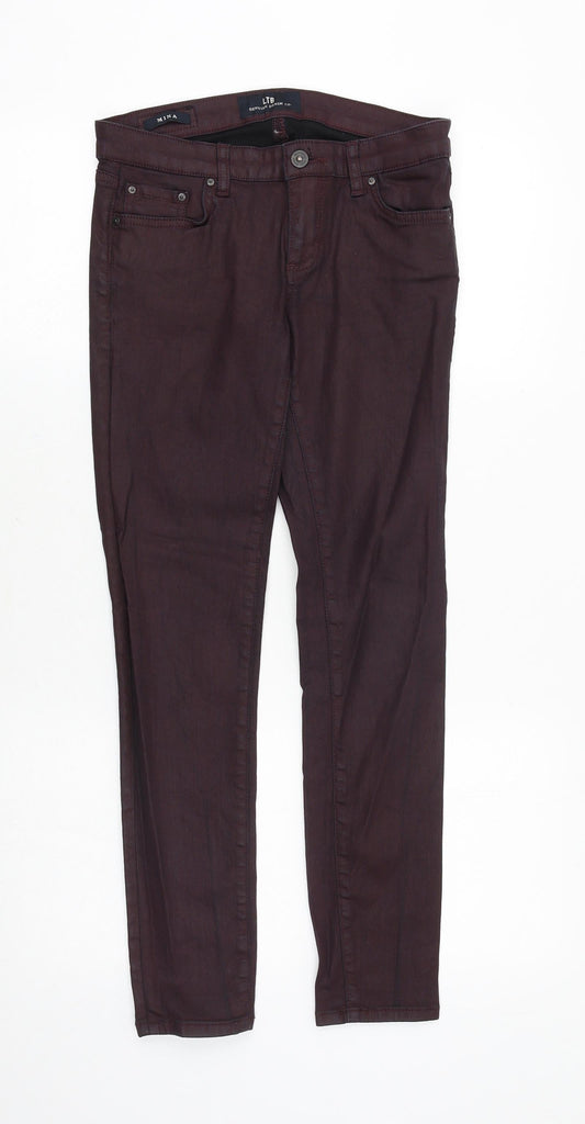 Womens UK Size 27 in LTB Slim Fit Skinny Red Jeans
